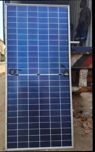 700W Solar Panel 3 Full-length solar panel leaning against a wall